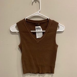 Brandy Melville Brown Sweater Vest